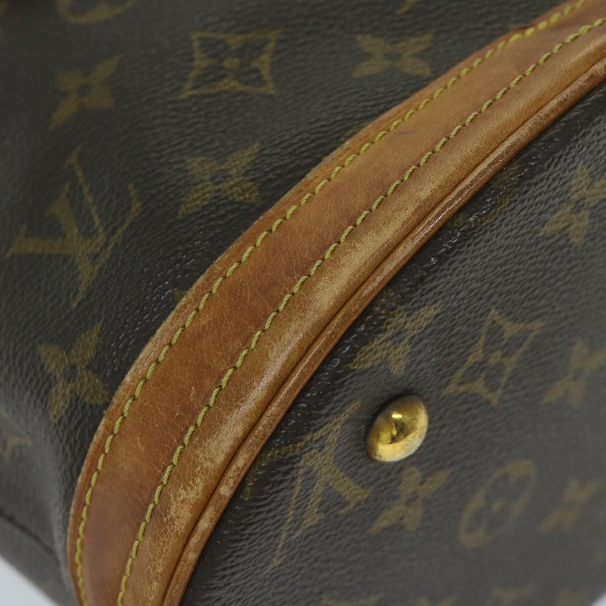 LOUIS VUITTON Monogram Bucket PM Shoulder Bag M42238 LV Auth ar11014