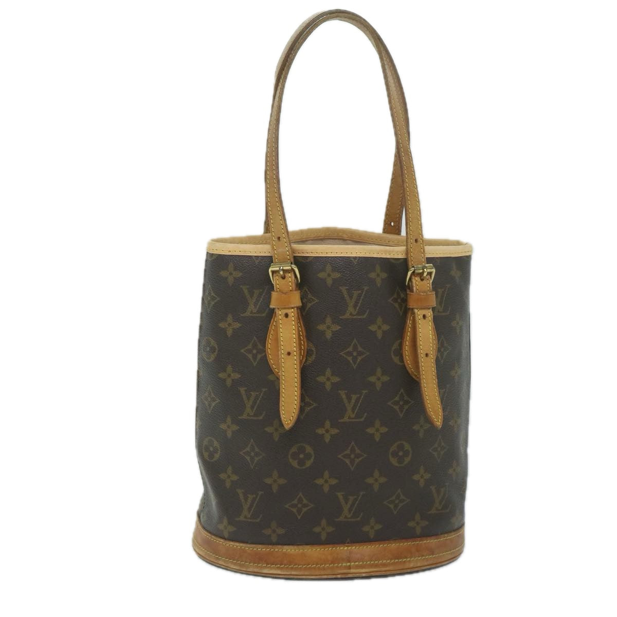 LOUIS VUITTON Monogram Bucket PM Shoulder Bag M42238 LV Auth ar11014