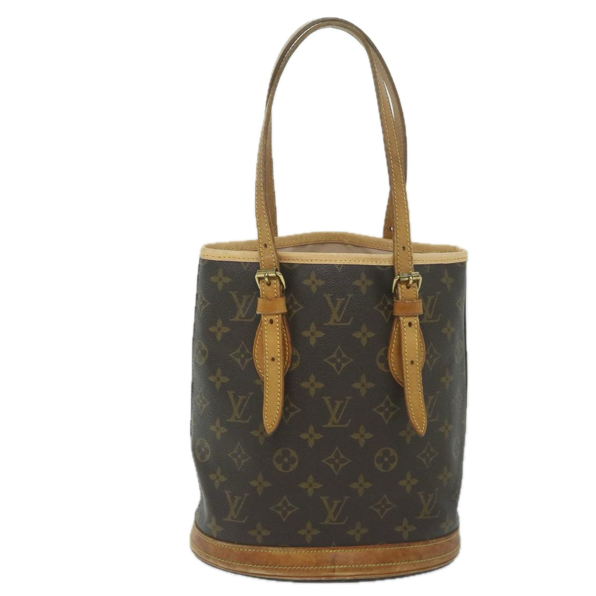 LOUIS VUITTON Monogram Bucket PM Shoulder Bag M42238 LV Auth ar11014