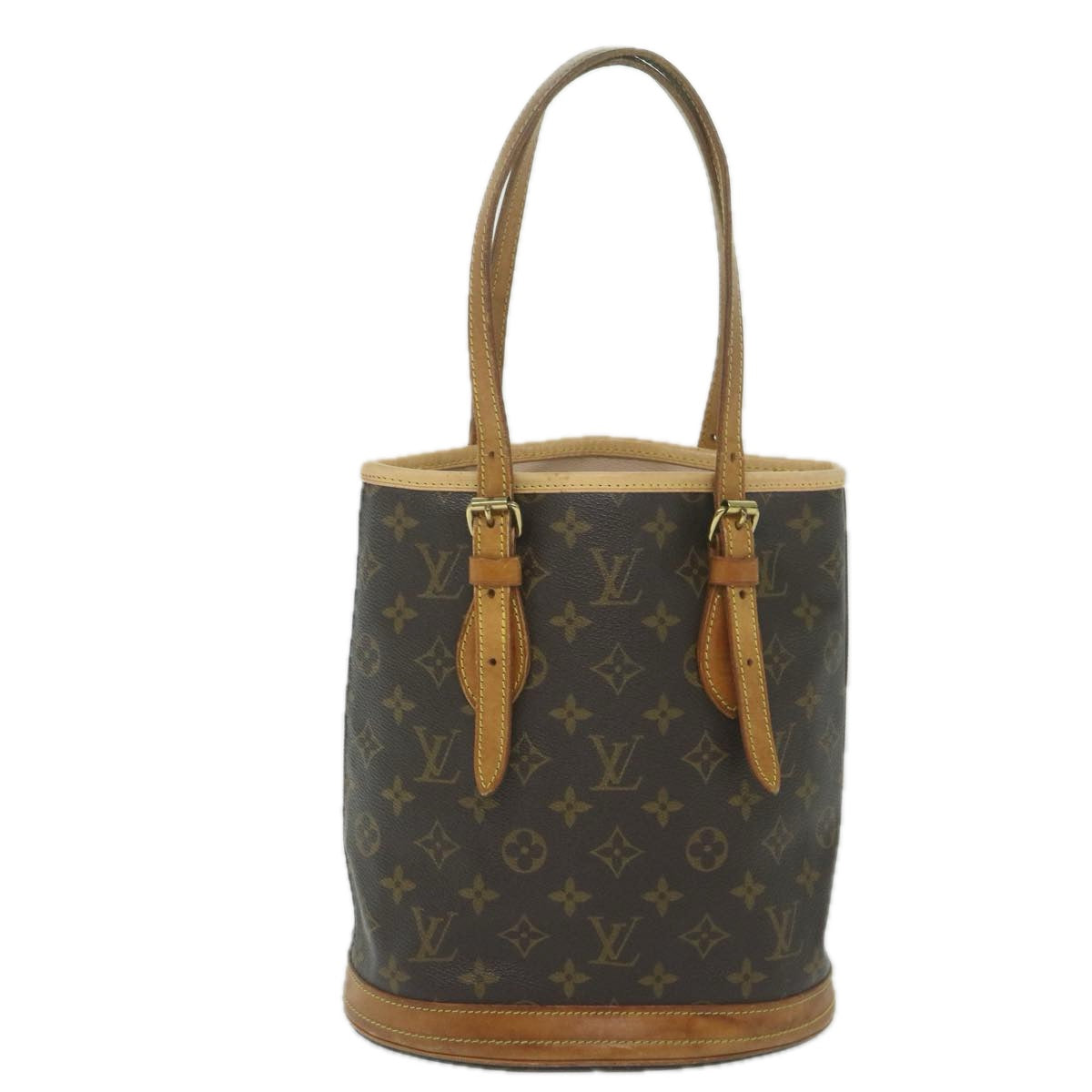 LOUIS VUITTON Monogram Bucket PM Shoulder Bag M42238 LV Auth ar11014