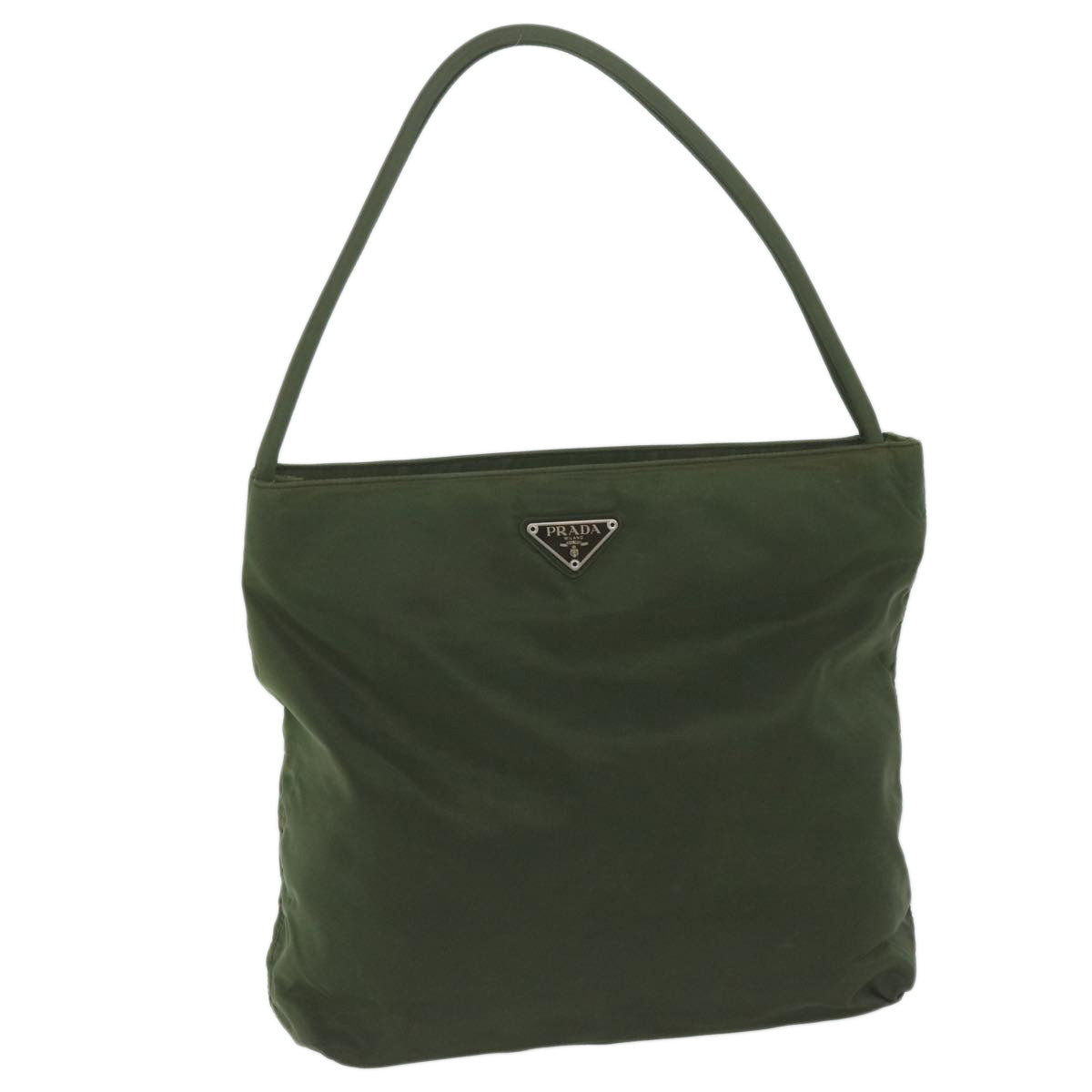 PRADA Shoulder Bag Nylon Khaki Auth ar11025