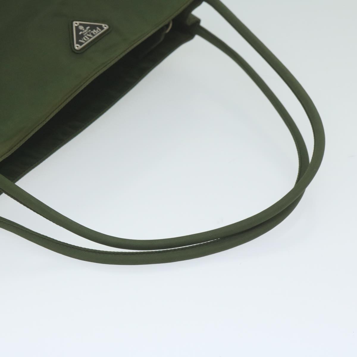 PRADA Shoulder Bag Nylon Khaki Auth ar11025