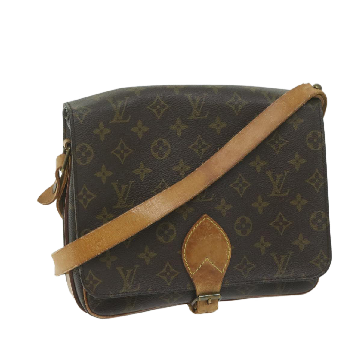 LOUIS VUITTON Monogram Cartouchiere GM Shoulder Bag M51252 LV Auth ar11029