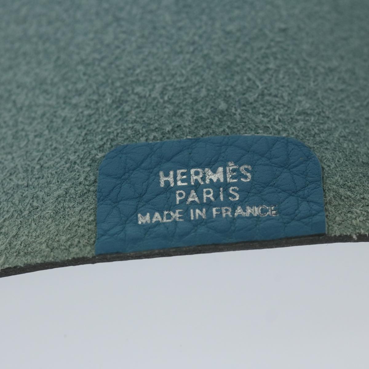HERMES Yuris PM Day Planner Cover Leather Blue Auth ar11070