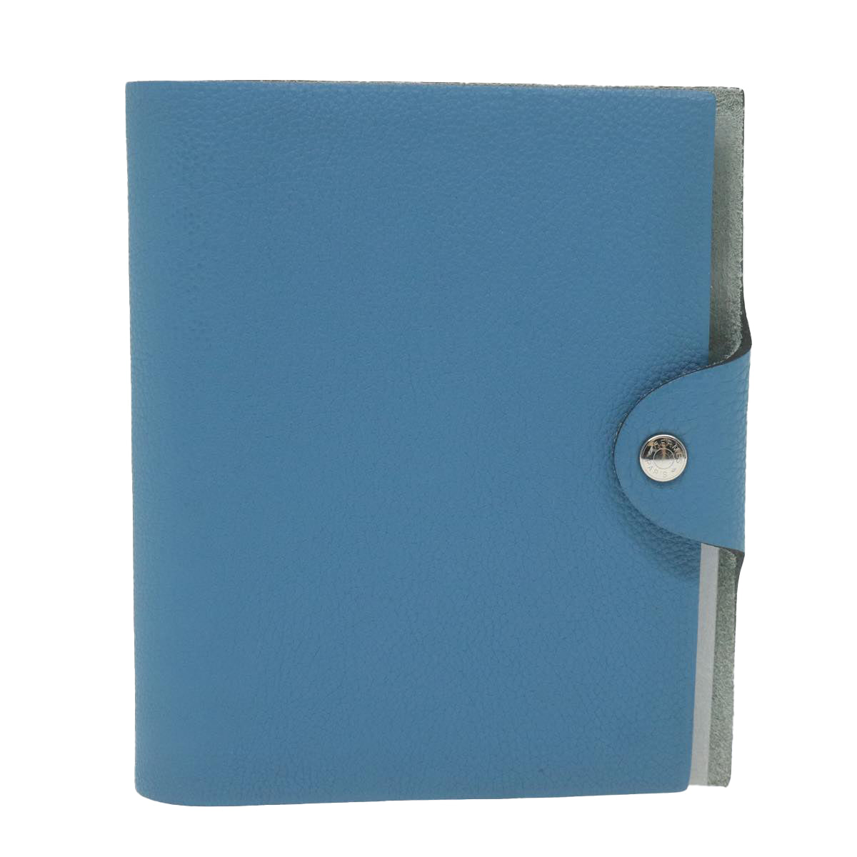 HERMES Yuris PM Day Planner Cover Leather Blue Auth ar11070 - 0