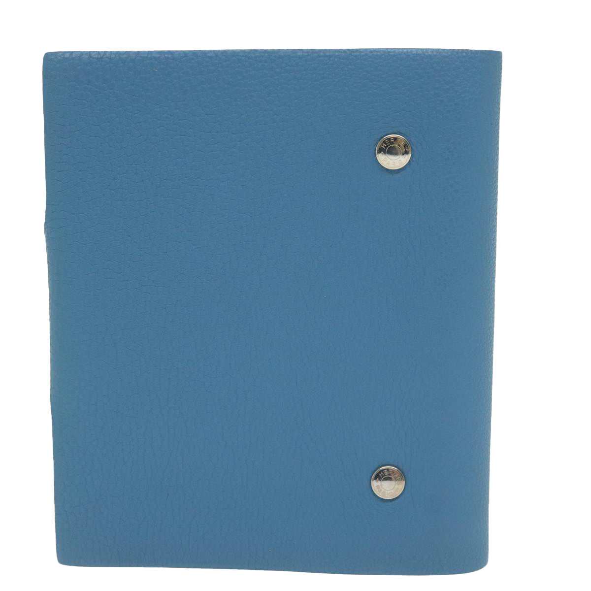 HERMES Yuris PM Day Planner Cover Leather Blue Auth ar11070