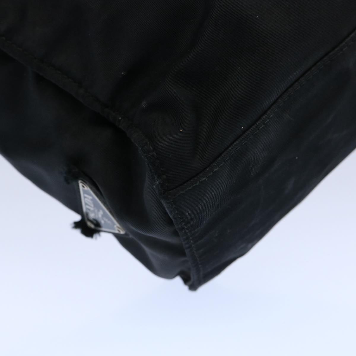 PRADA Hand Bag Nylon Black Auth ar11077
