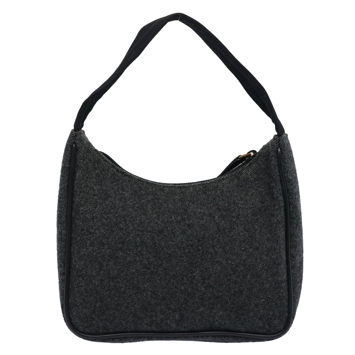 PRADA Sports Mini Hand Bag Wool Gray Auth ar11085 - 0