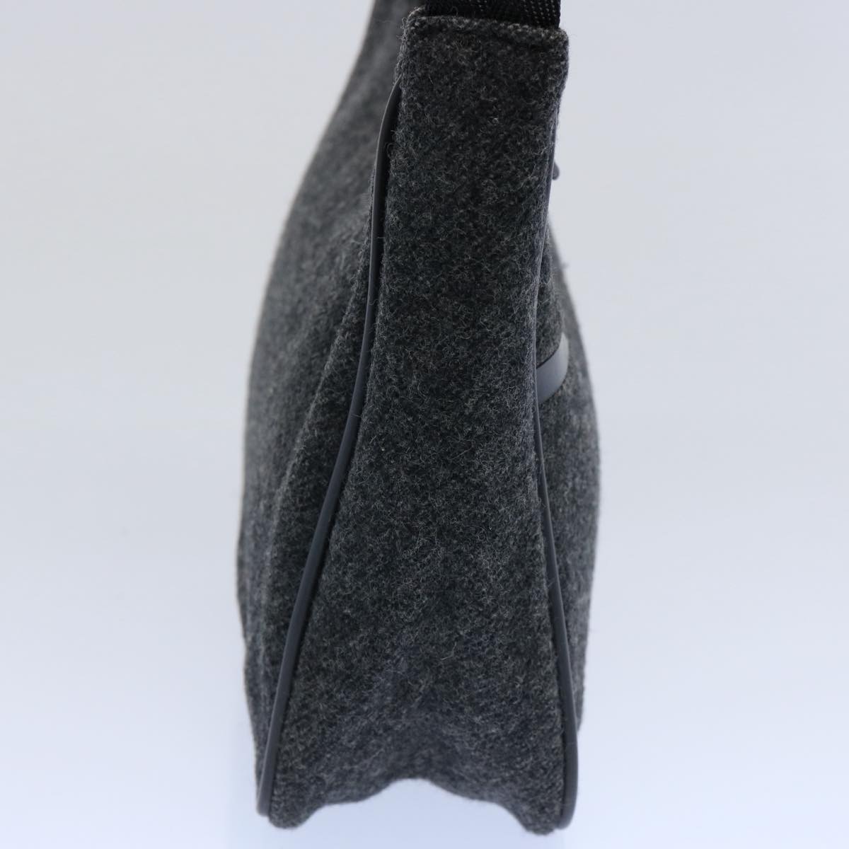 PRADA Sports Mini Hand Bag Wool Gray Auth ar11085