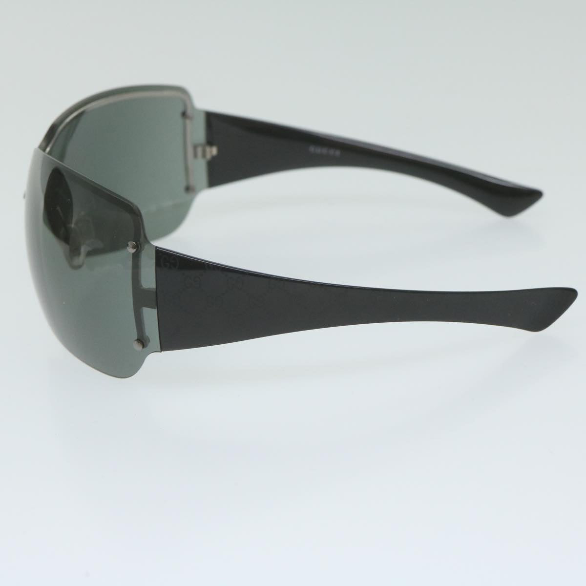 GUCCI GG Sunglasses Plastic Black Auth ar11138