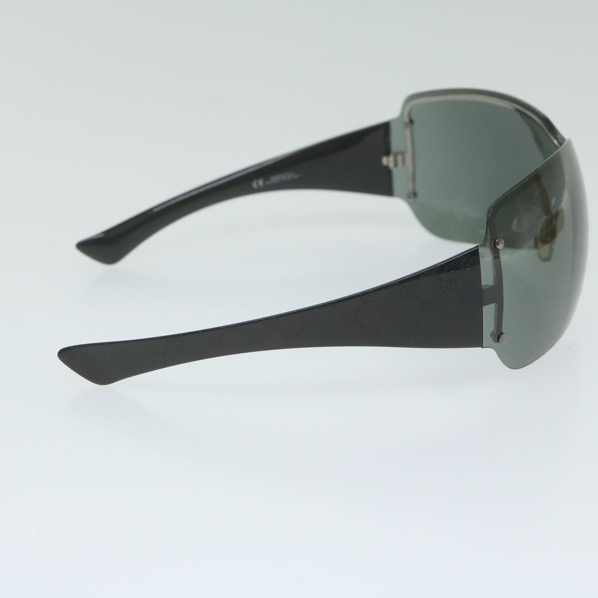 GUCCI GG Sunglasses Plastic Black Auth ar11138