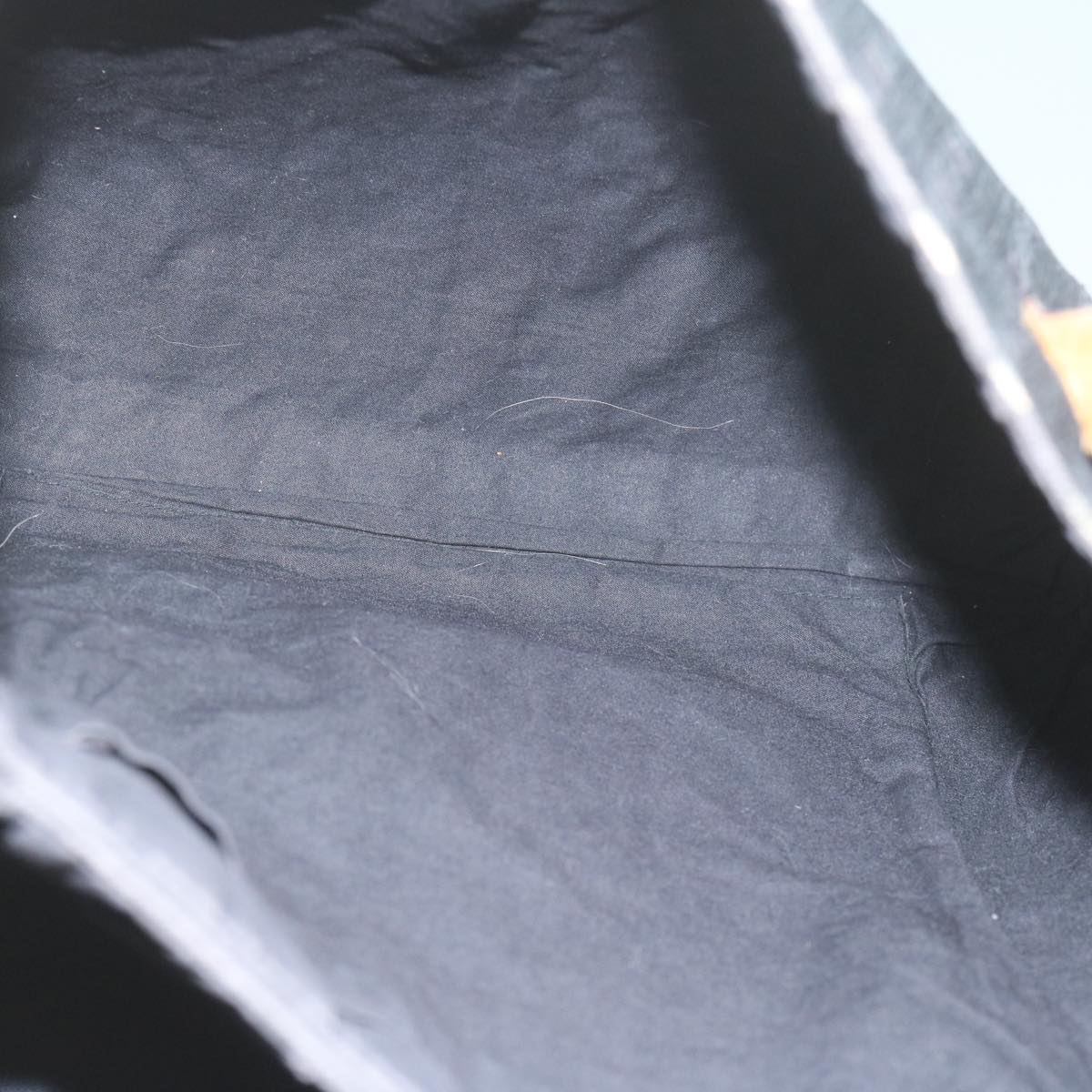 HERMES Amedabaka Badu Posh Shoulder Bag Canvas Black Auth ar11159B