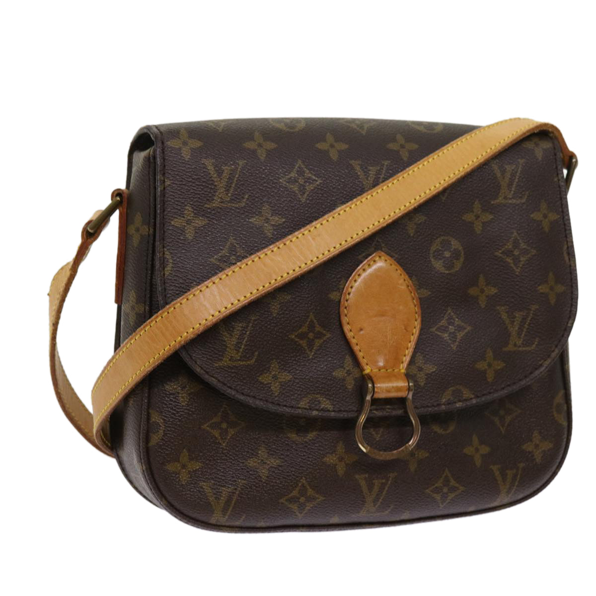 LOUIS VUITTON Monogram Saint Cloud GM Shoulder Bag M51242 LV Auth ar11161B