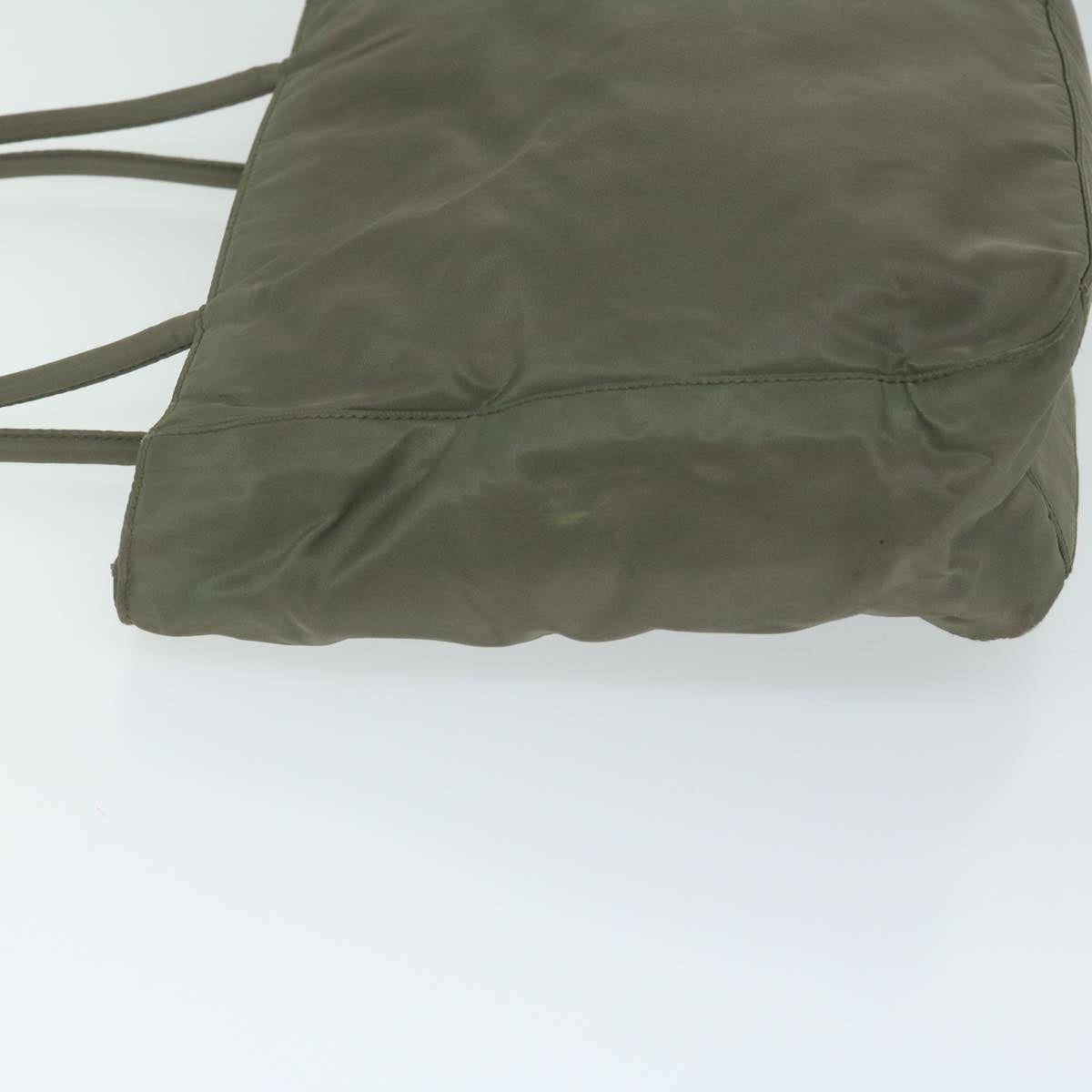 PRADA Tote Bag Nylon Gray Auth ar11176B