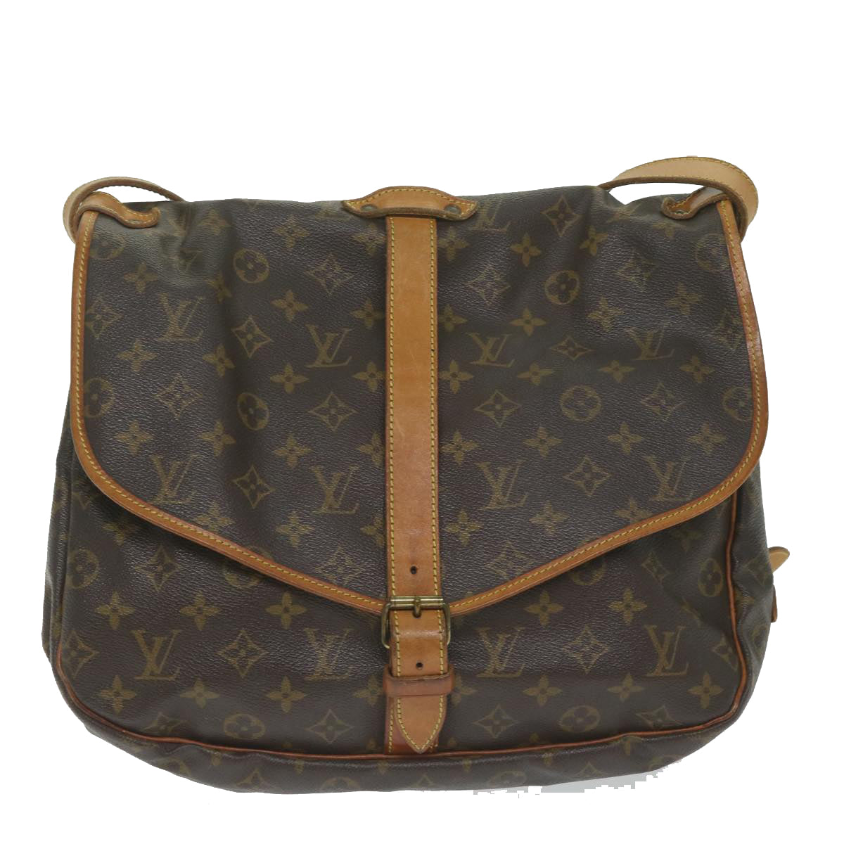 LOUIS VUITTON Monogram Saumur 35 Shoulder Bag M42254 LV Auth ar11178B