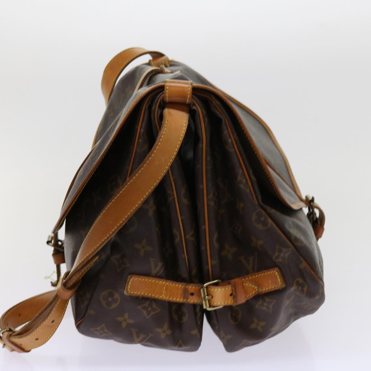 LOUIS VUITTON Monogram Saumur 35 Shoulder Bag M42254 LV Auth ar11178B