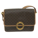 CELINE Macadam Canvas Shoulder Bag PVC Leather Brown Auth ar11188B-13