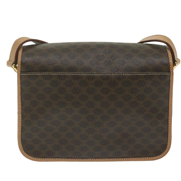 CELINE Macadam Canvas Shoulder Bag PVC Leather Brown Auth ar11188B - 0