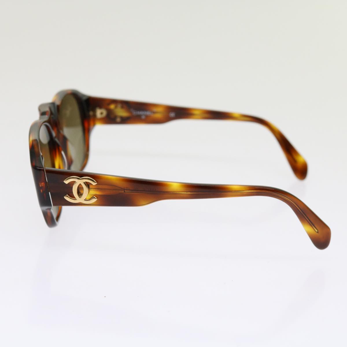 CHANEL Sunglasses Brown CC Auth ar11202B