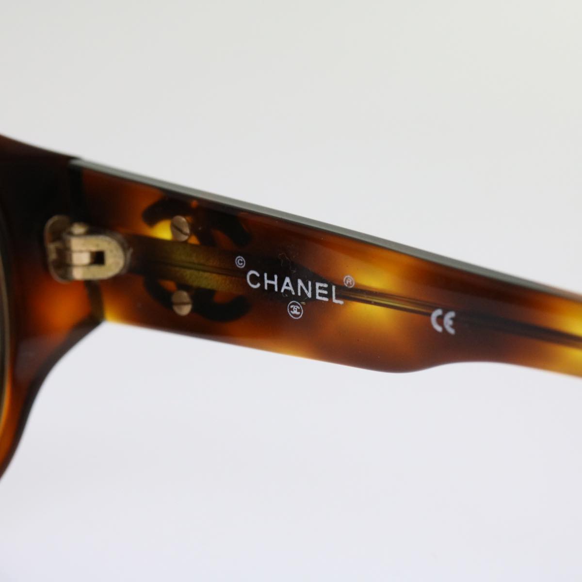 CHANEL Sunglasses Brown CC Auth ar11202B