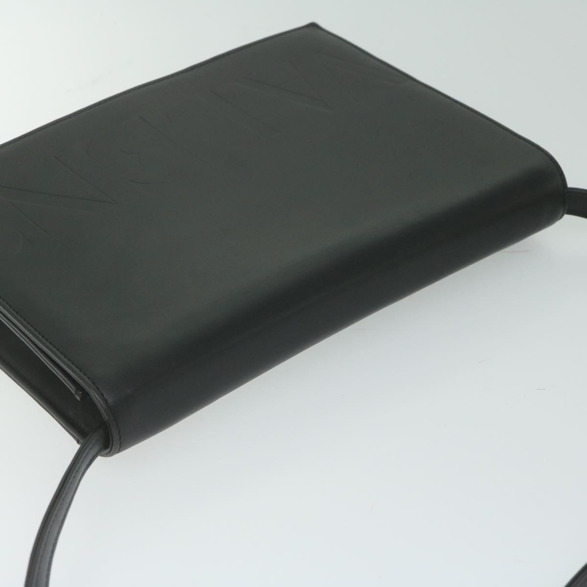 VALENTINO Shoulder Bag Leather Black Auth ar11205