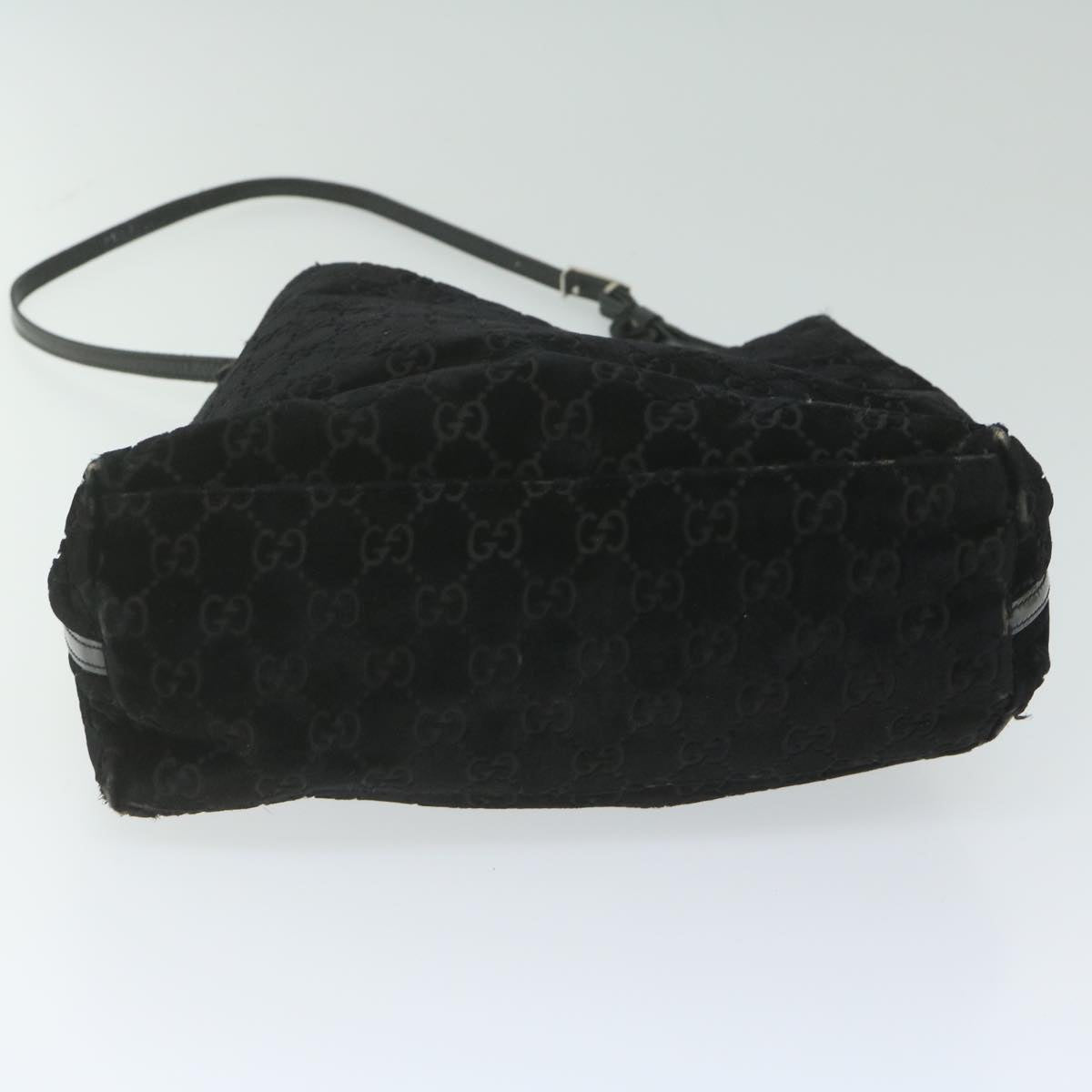 GUCCI GG Canvas Shoulder Bag Black Auth ar11220