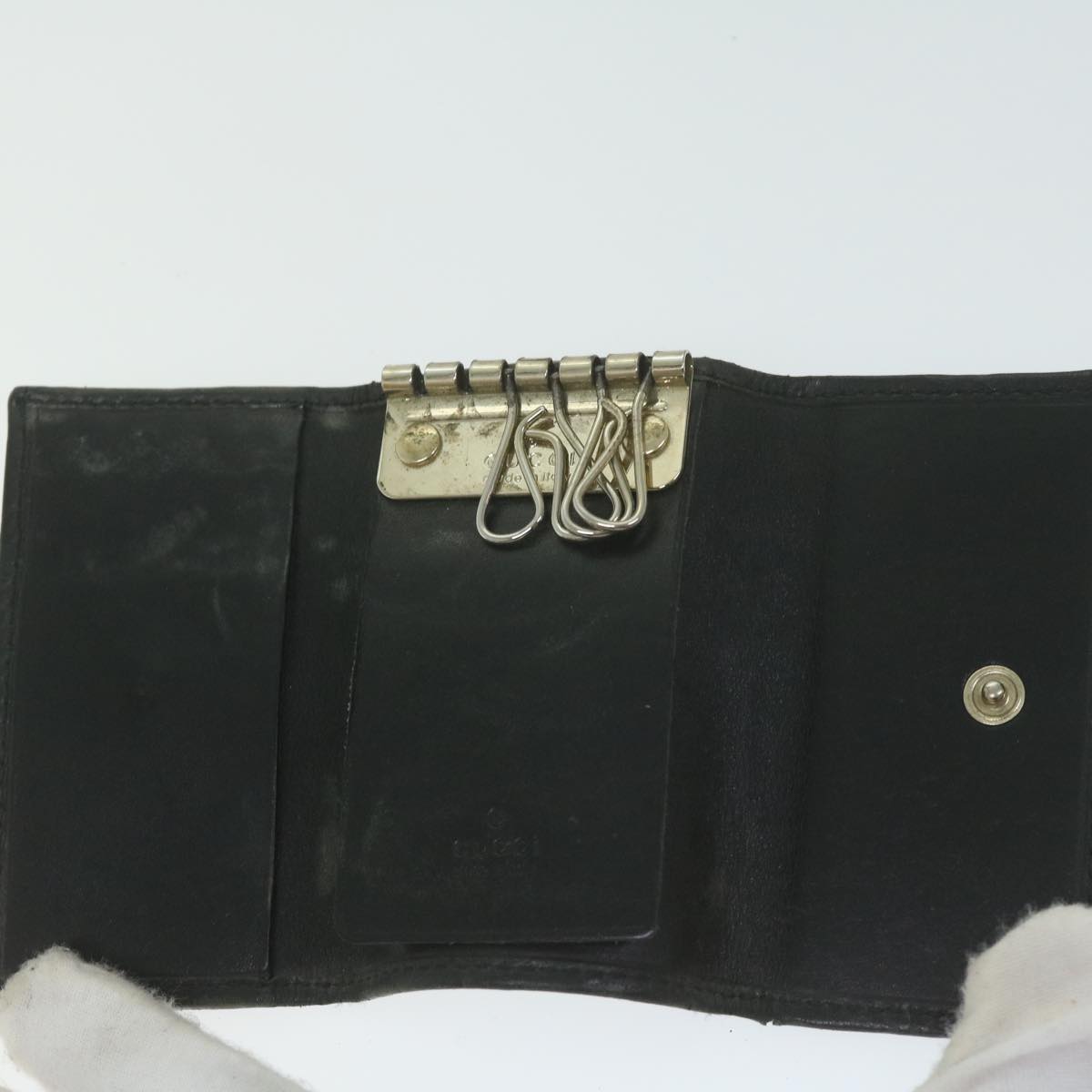 GUCCI GG Canvas Wallet Key Case 6Set Beige Black Auth ar11255