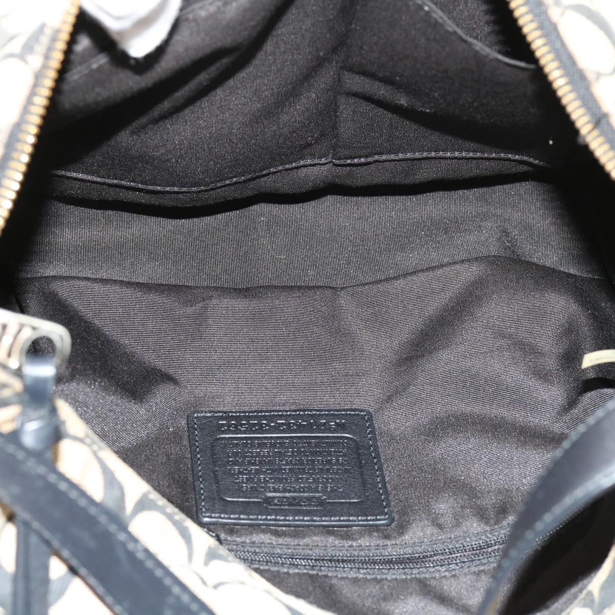 Coach Signature Shoulder Bag Canvas 5Set Beige Black Navy Auth ar11278