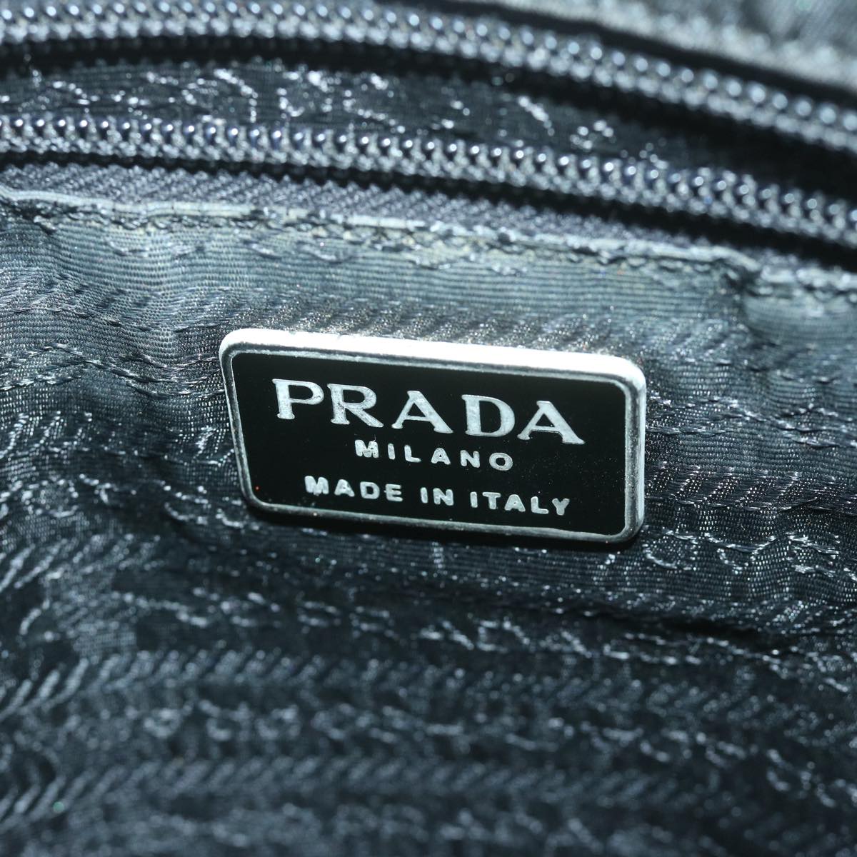 PRADA Tote Bag Nylon Black Auth ar11309