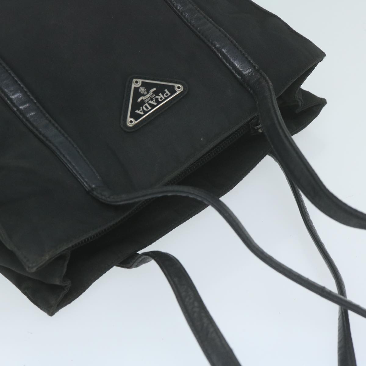 PRADA Tote Bag Nylon Black Auth ar11309