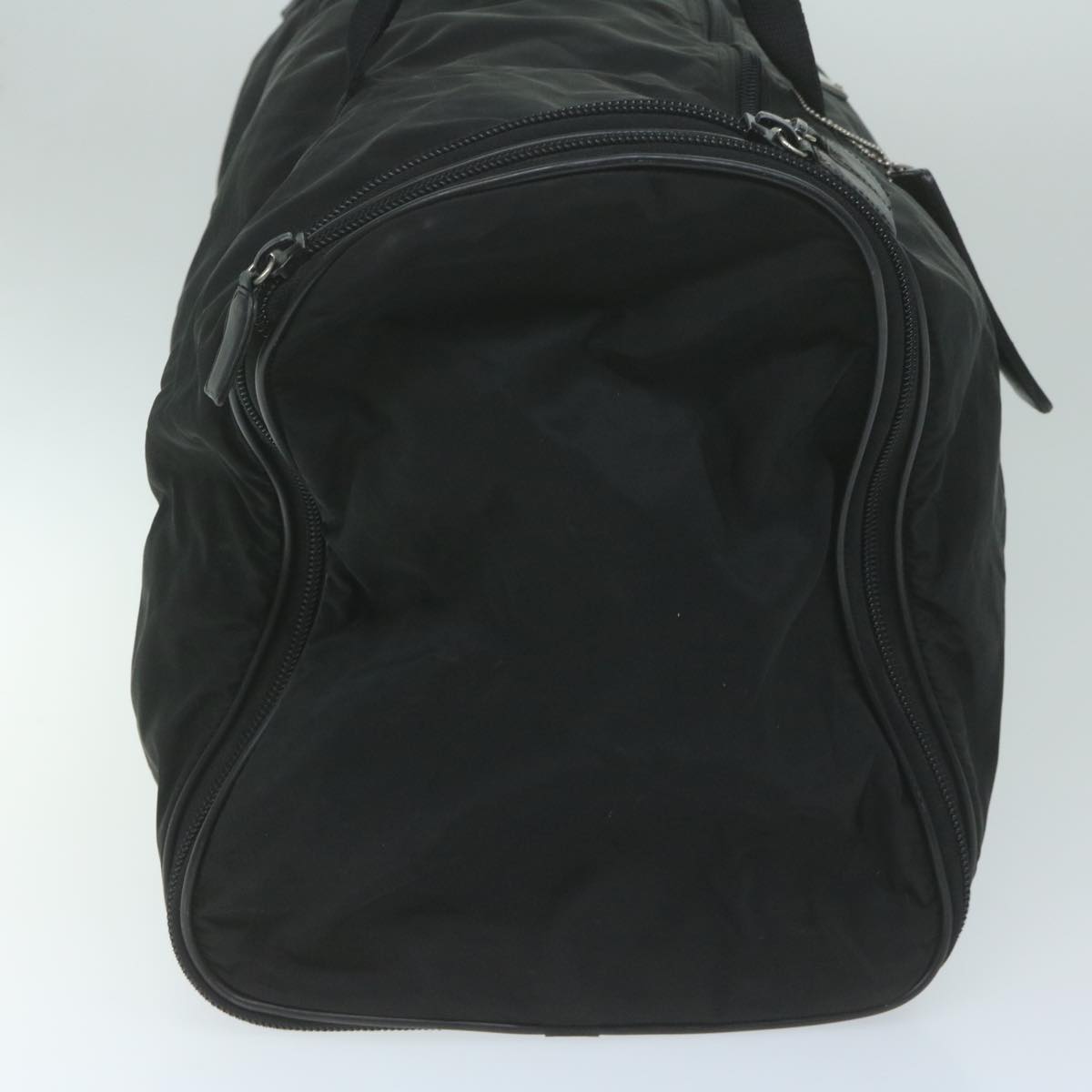 PRADA Boston Bag Nylon Black Auth ar11315