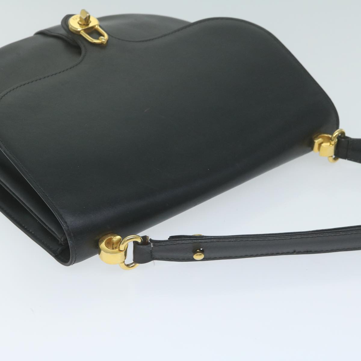 GUCCI Shoulder Bag Leather Black Auth ar11318