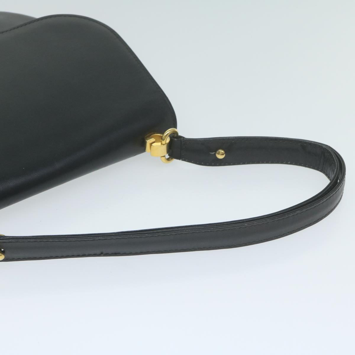 GUCCI Shoulder Bag Leather Black Auth ar11318