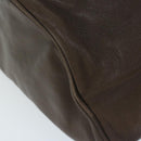 LOEWE Anagram Shoulder Bag Leather Brown Auth ar11319-15