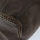 LOEWE Anagram Shoulder Bag Leather Brown Auth ar11319-9