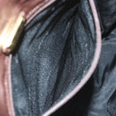 LOEWE Anagram Shoulder Bag Leather Brown Auth ar11319-12