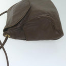 LOEWE Anagram Shoulder Bag Leather Brown Auth ar11319-4