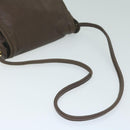 LOEWE Anagram Shoulder Bag Leather Brown Auth ar11319-7