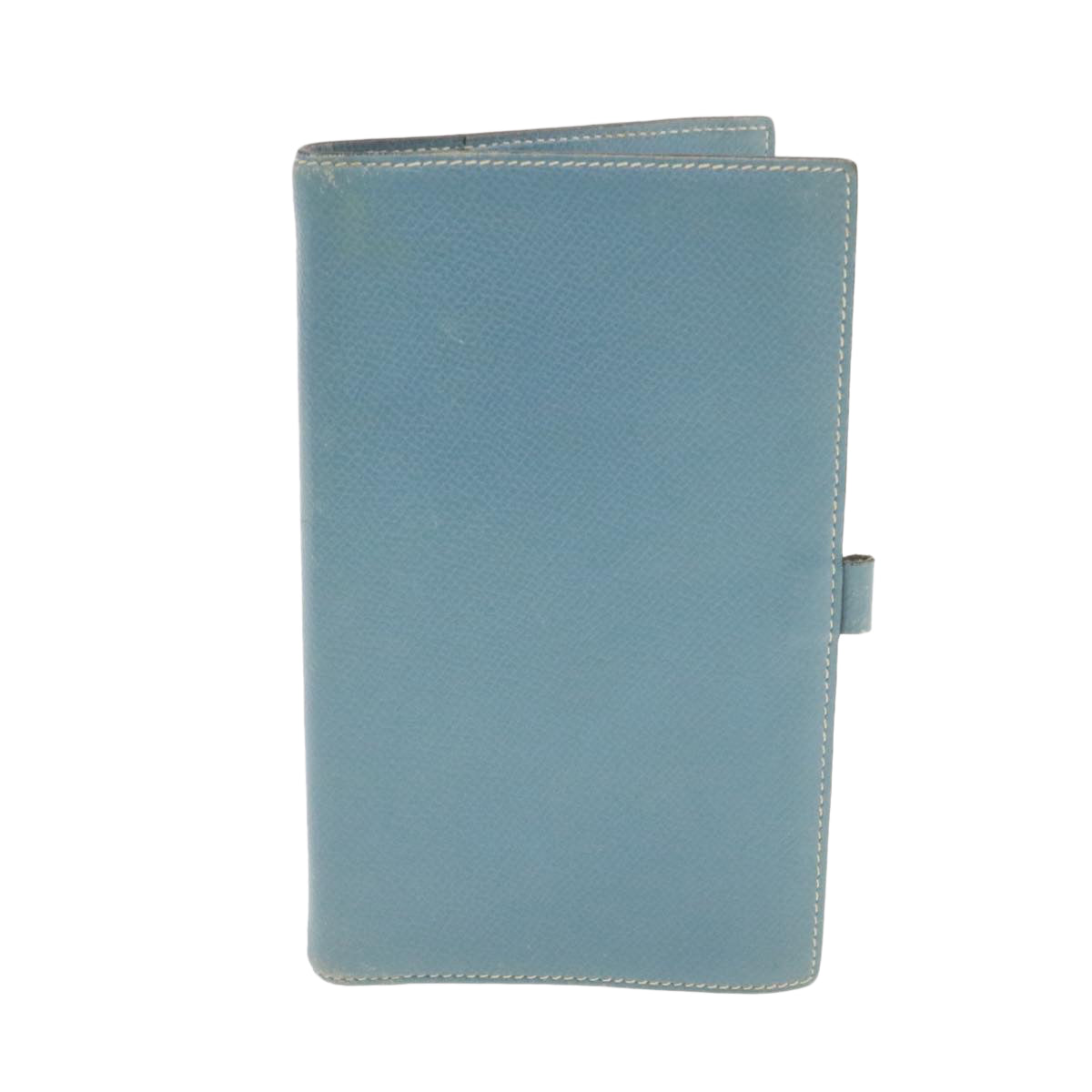HERMES Agenda PM Day Planner Cover Leather Light Blue Auth ar3414 - 0