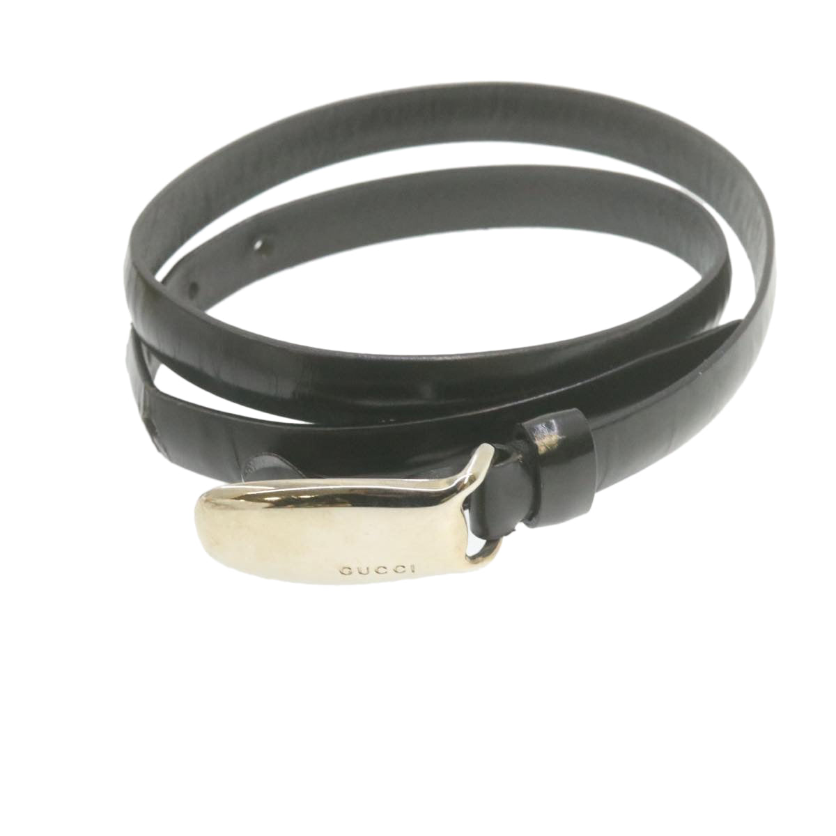 GUCCI Leather Belt 2Set Black Brown Auth ar3661 - 0