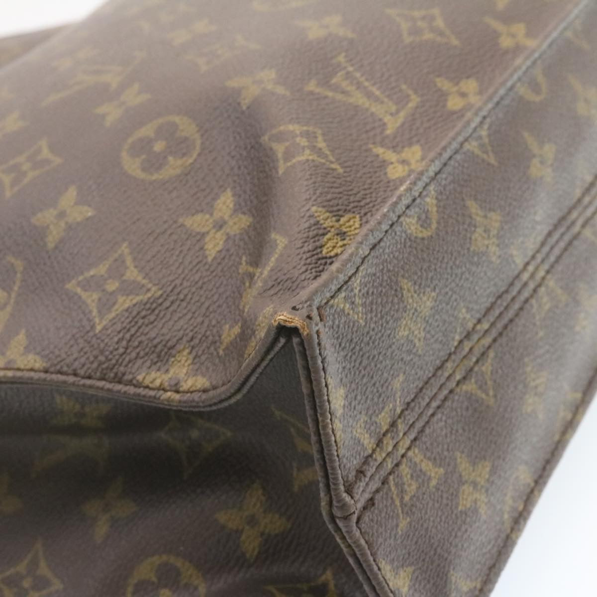 LOUIS VUITTON Monogram Sac Plat Hand Bag M51140 LV Auth ar4575