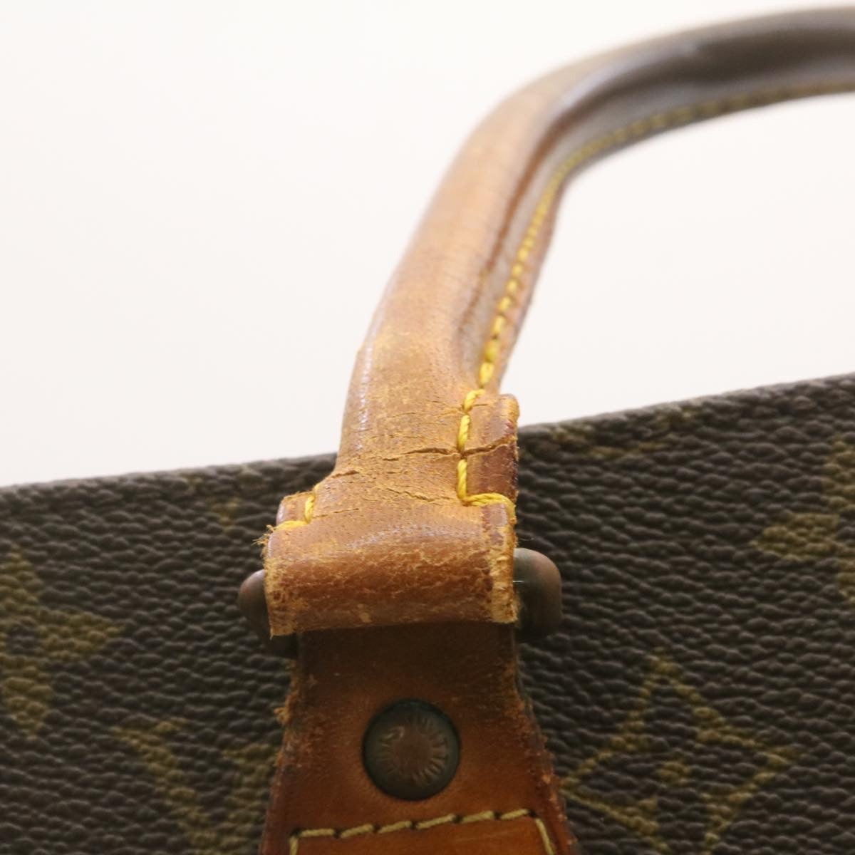 LOUIS VUITTON Monogram Sac Plat Hand Bag M51140 LV Auth ar4575