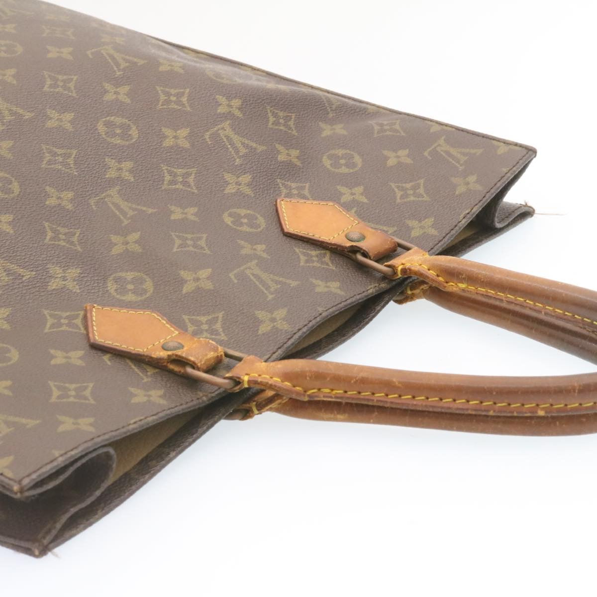 LOUIS VUITTON Monogram Sac Plat Hand Bag M51140 LV Auth ar4575