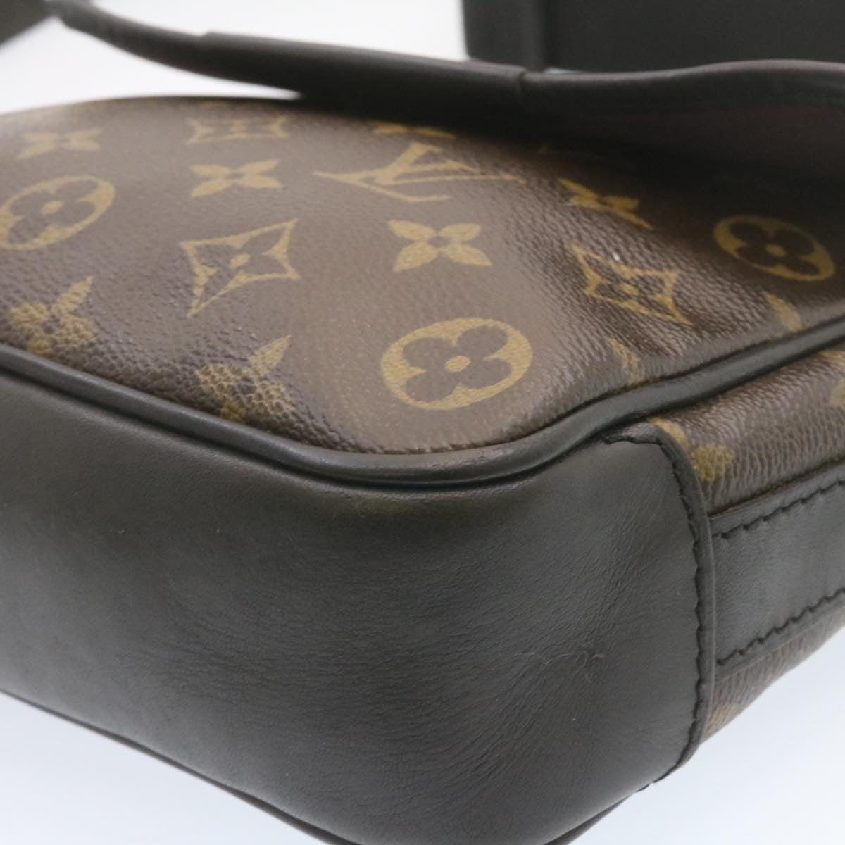 LOUIS VUITTON Monogram Macassar Bass PM Shoulder Bag M56717 LV Auth ar4578