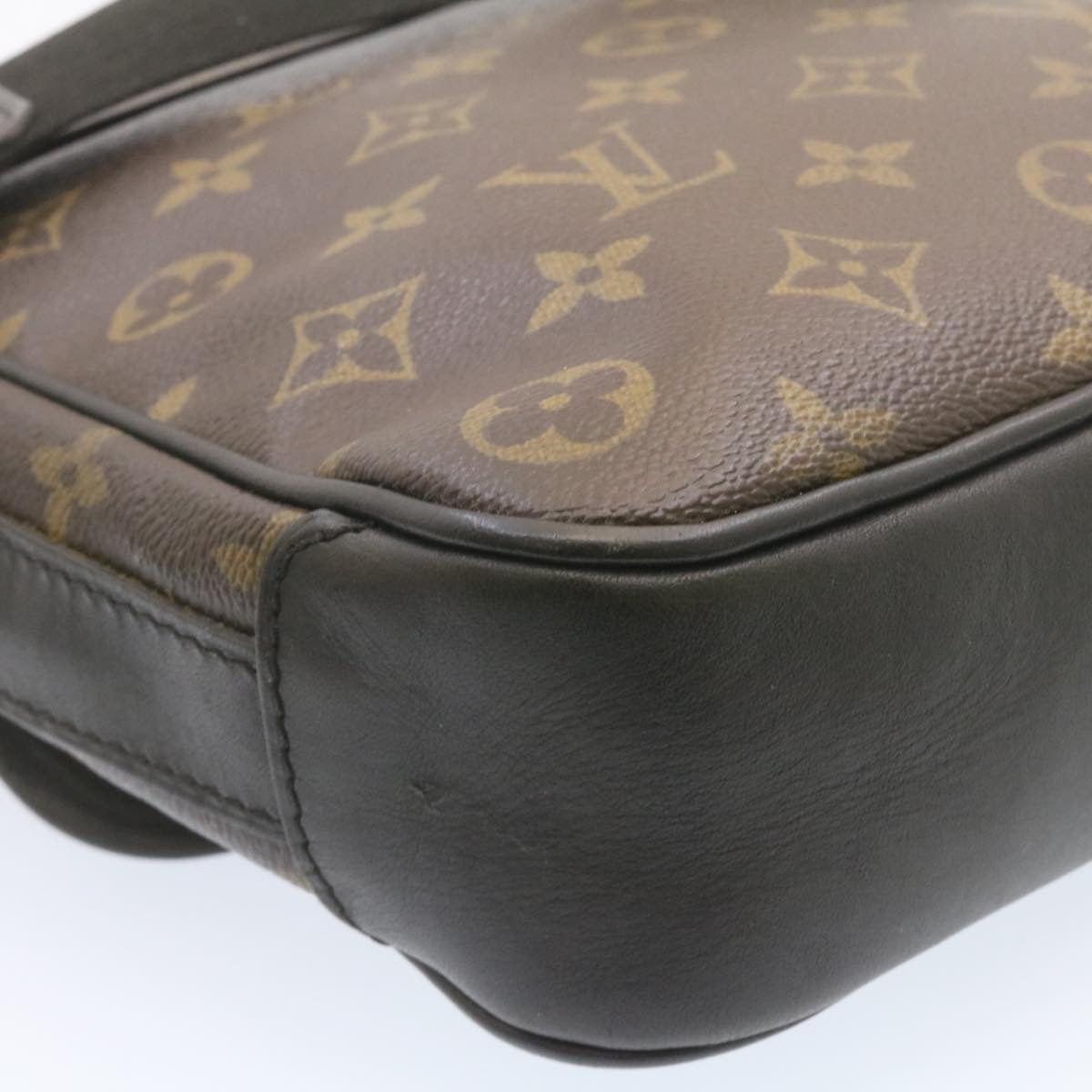 LOUIS VUITTON Monogram Macassar Bass PM Shoulder Bag M56717 LV Auth ar4578