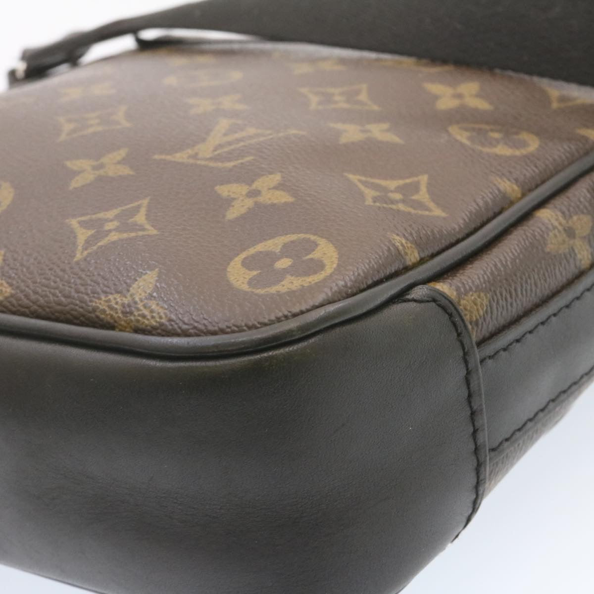 LOUIS VUITTON Monogram Macassar Bass PM Shoulder Bag M56717 LV Auth ar4578