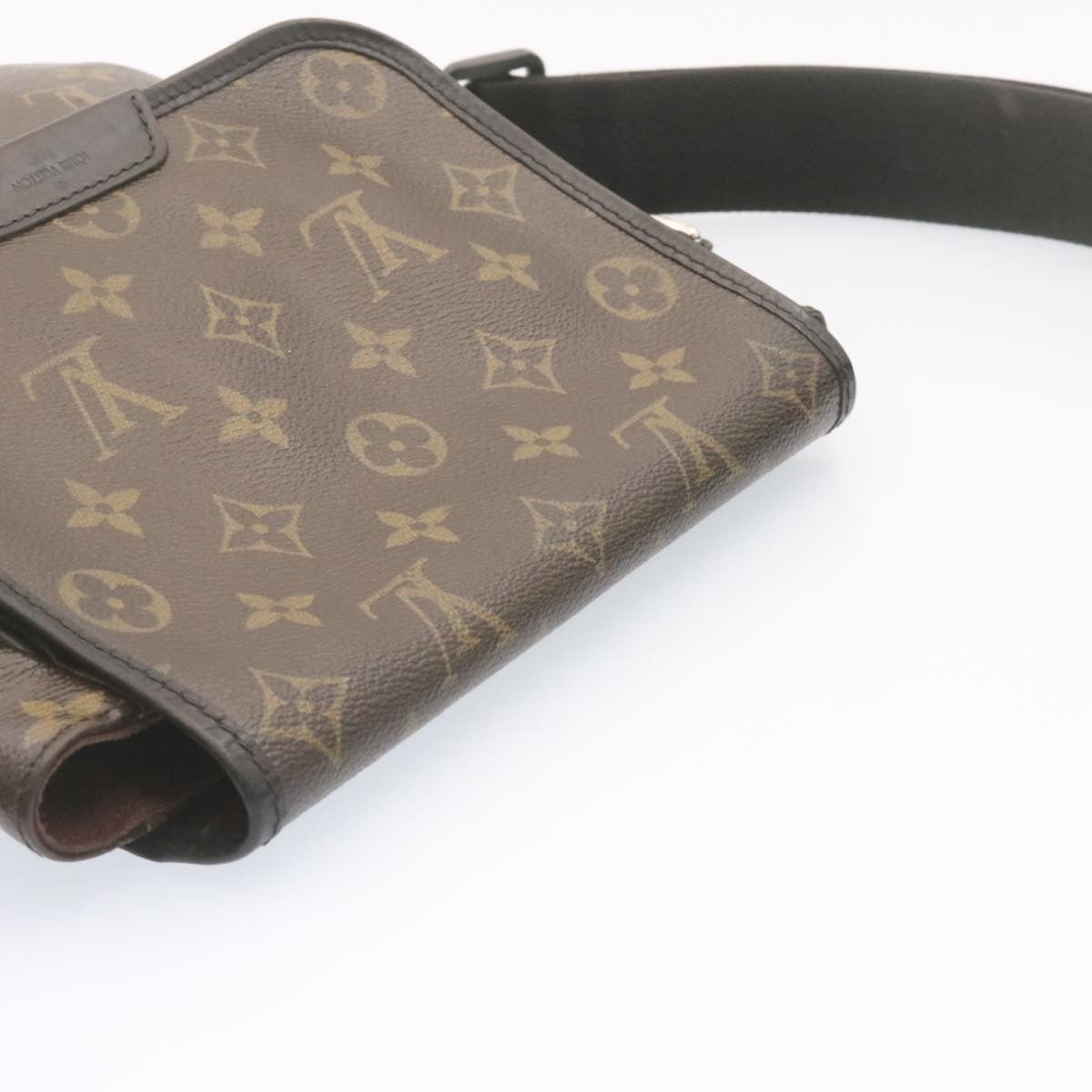 LOUIS VUITTON Monogram Macassar Bass PM Shoulder Bag M56717 LV Auth ar4578