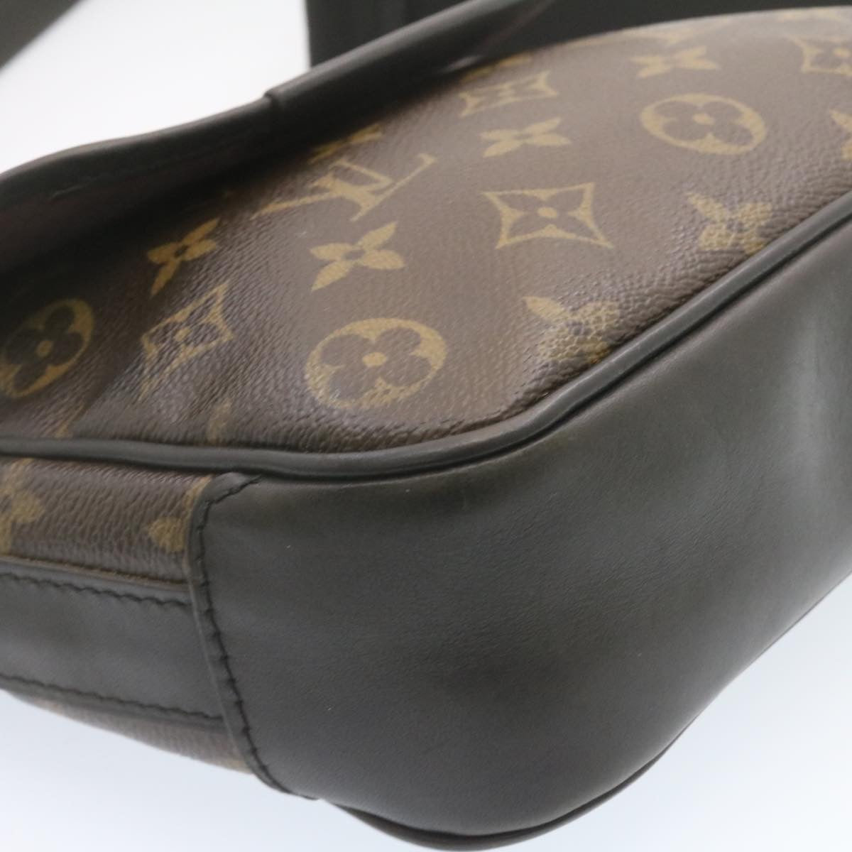 LOUIS VUITTON Monogram Macassar Bass PM Shoulder Bag M56717 LV Auth ar4578