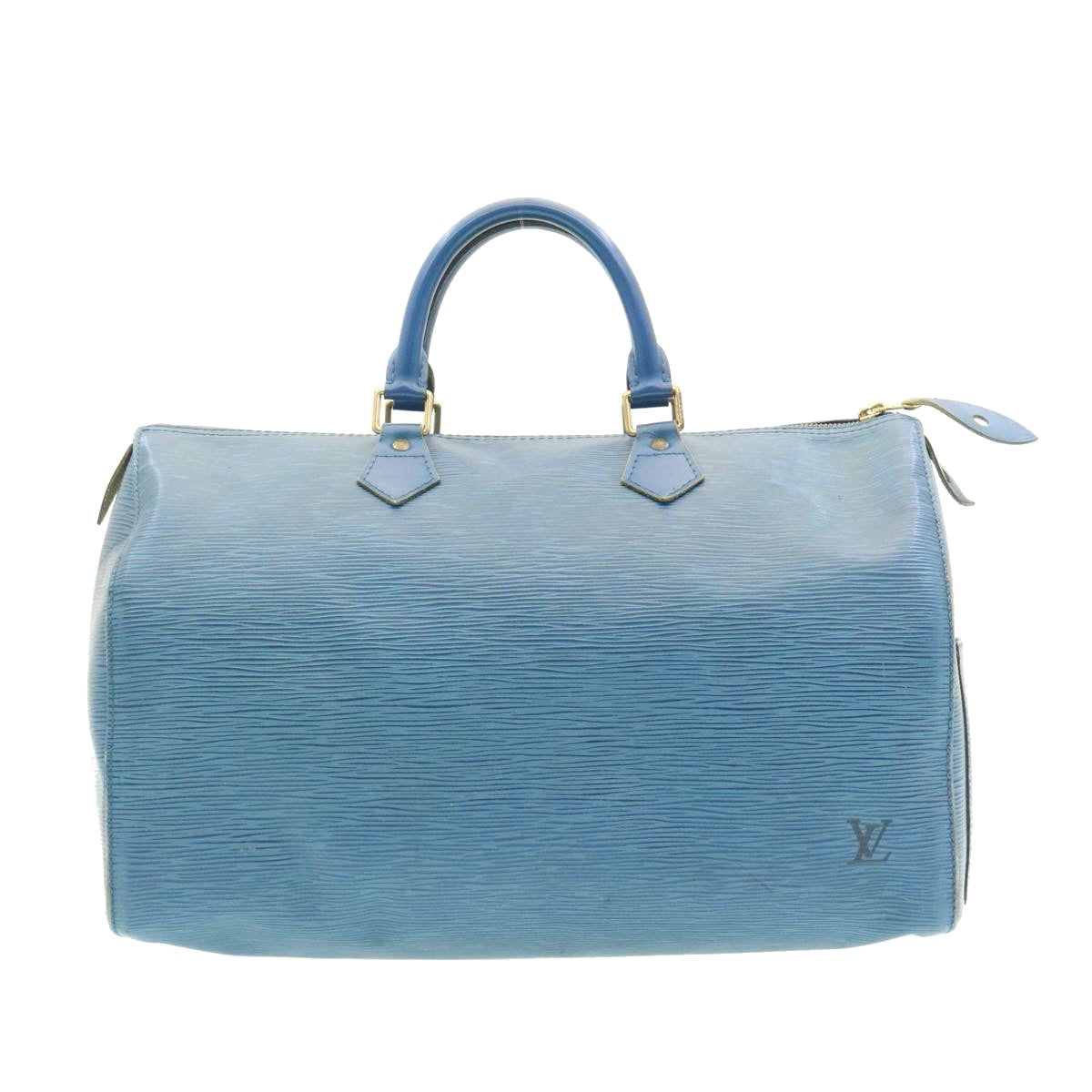 LOUIS VUITTON Epi Speedy 35 Hand Bag Blue M42995 LV Auth ar5050