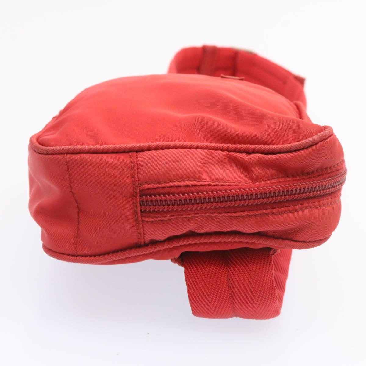 PRADA Nylon Waist bag Waist Pouch Red Auth ar5053